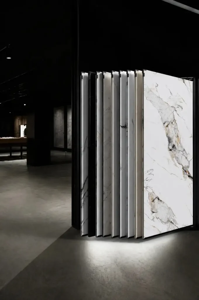 Marble tile display rack