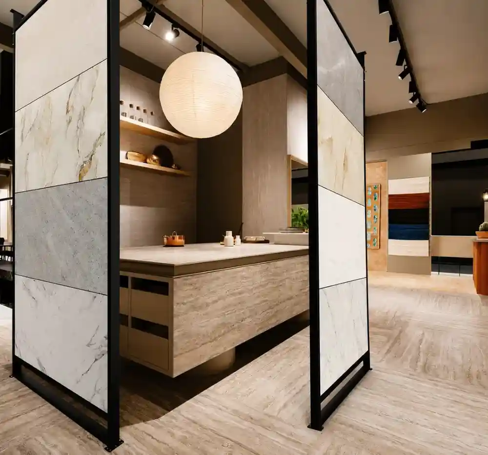 Modern Stone Kitchen Showroom Display